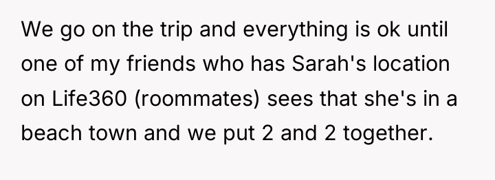 We go on the trip and everything is ok until...