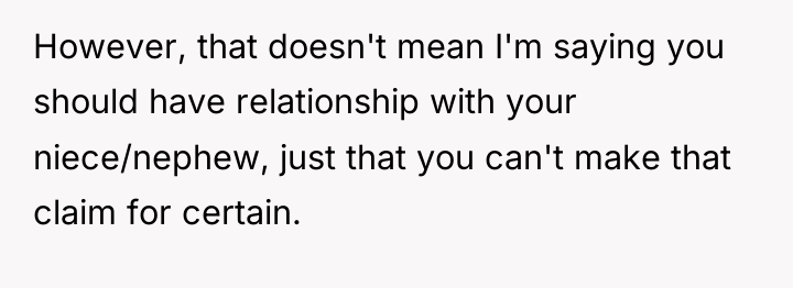 However, that doesn't mean I'm saying you should have relationship...