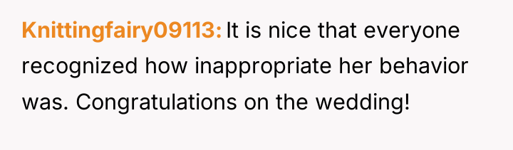 Knittingfairy09113 It is nice that everyone recognized how inappropriate her...