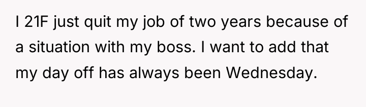 I 21F just quit my job of two years because...