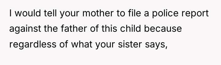 I would tell your mother to file a police report...