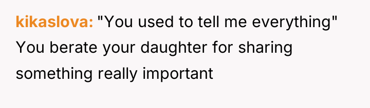 kikaslova "You used to tell me everything" You berate your...