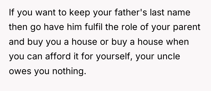 If you want to keep your father's last name then...