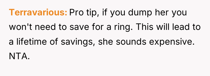 Terravarious Pro tip, if you dump her you won't need...