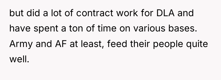 but did a lot of contract work for DLA and...