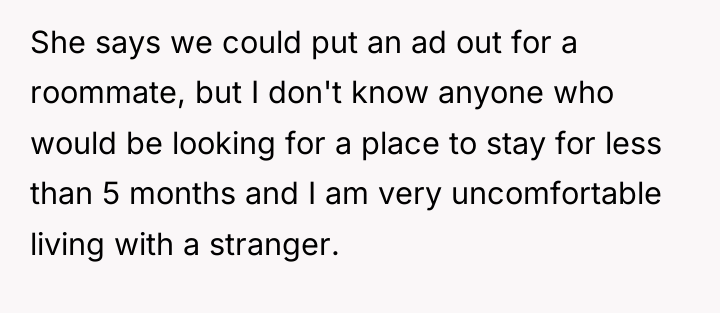 She says we could put an ad out for a...
