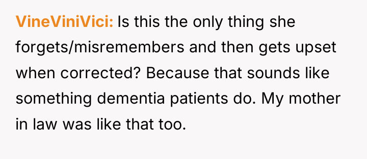 VineViniVici Is this the only thing she forgets/misremembers and then...