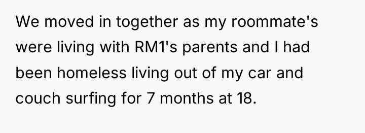 We moved in together as my roommate's were living with...