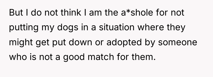 But I do not think I am the a*shole for...