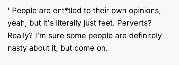 ' People are ent*tled to their own opinions, yeah, but...