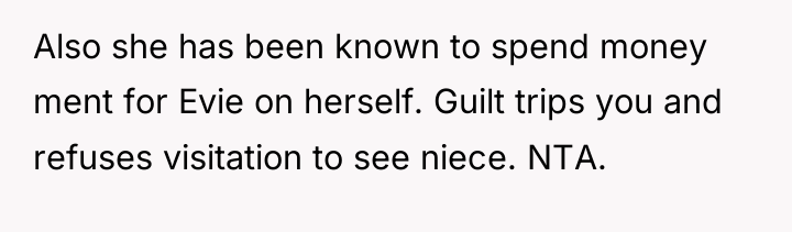 Also she has been known to spend money ment for...