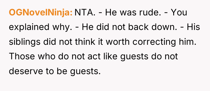 OGNovelNinja NTA. - He was rude. - You explained why....