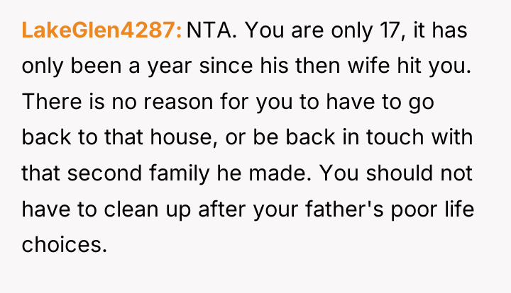 LakeGlen4287 NTA. You are only 17, it has only been...
