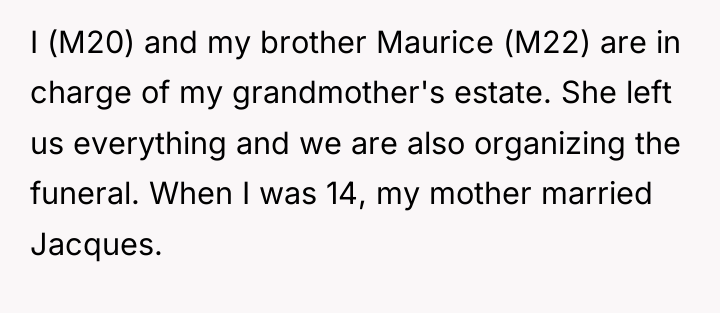 I (M20) and my brother Maurice (M22) are in charge...