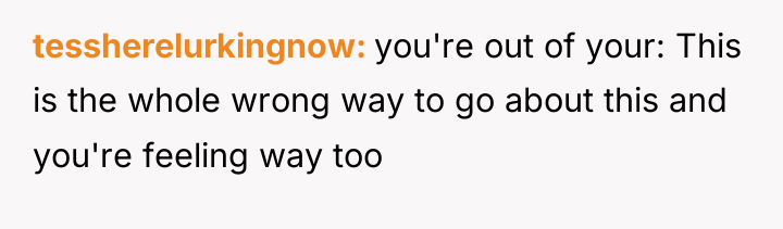 tessherelurkingnow you're out of your: This is the whole wrong...