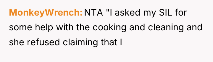MonkeyWrench NTA "I asked my SIL for some help with...