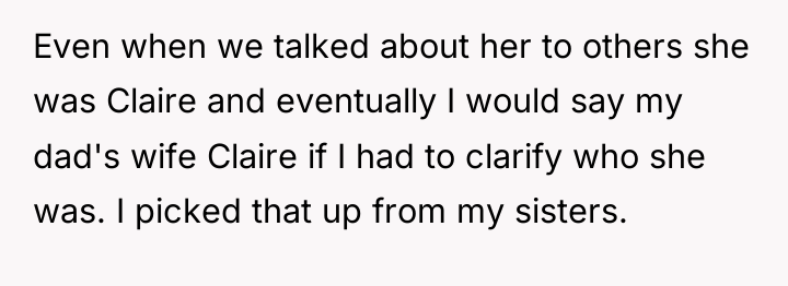 Even when we talked about her to others she was...