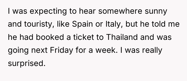 I was expecting to hear somewhere sunny and touristy, like...