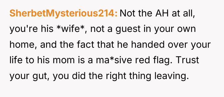 SherbetMysterious214 Not the AH at all, you're his *wife*, not...