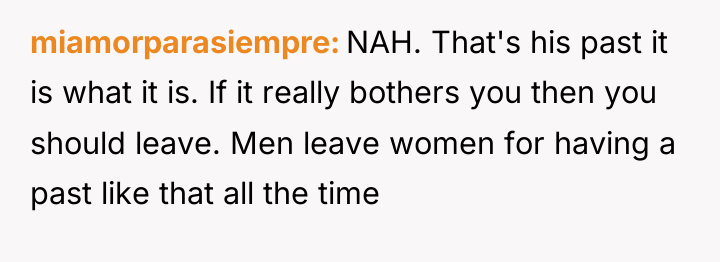 miamorparasiempre NAH. That's his past it is what it is....