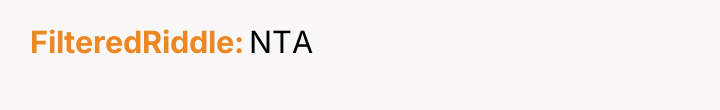 FilteredRiddle NTA