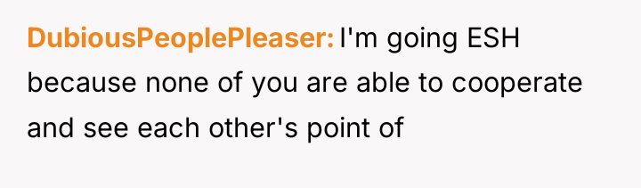 DubiousPeoplePleaser I'm going ESH because none of you are able...