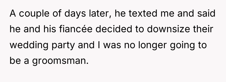 A couple of days later, he texted me and said...