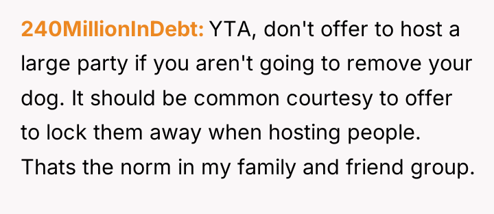 240MillionInDebt YTA, don't offer to host a large party if...