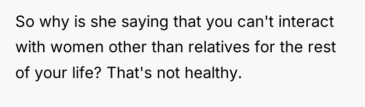 So why is she saying that you can't interact with...