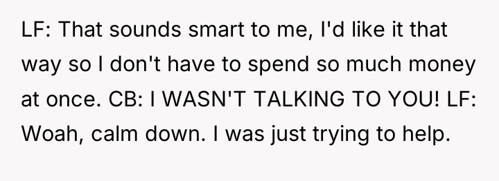 LF: That sounds smart to me, I'd like it that...