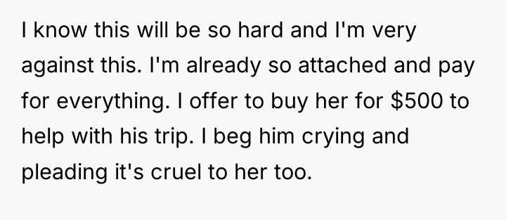 I know this will be so hard and I'm very...