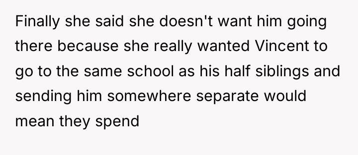 Finally she said she doesn't want him going there because...