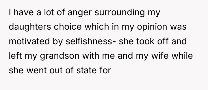 I have a lot of anger surrounding my daughters choice...