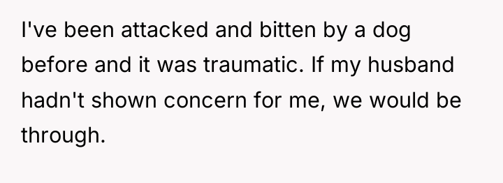 I've been attacked and bitten by a dog before and...