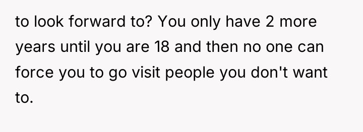 to look forward to? You only have 2 more years...
