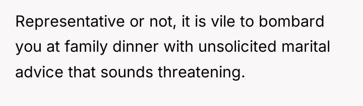 Representative or not, it is vile to bombard you at...