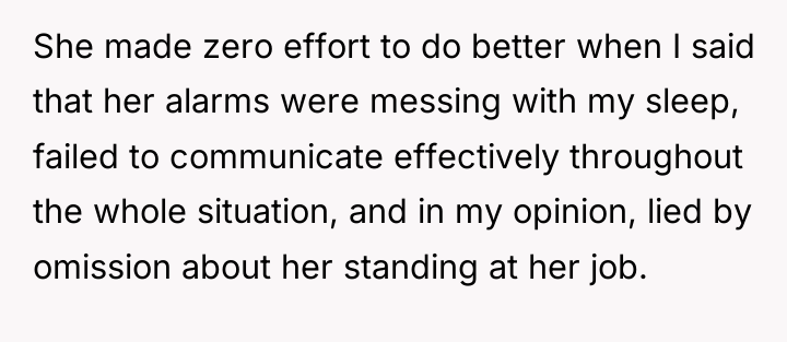 She made zero effort to do better when I said...