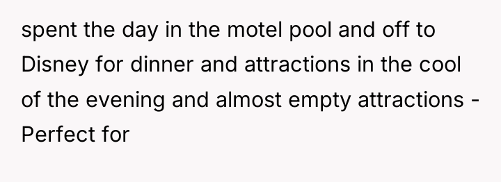spent the day in the motel pool and off to...