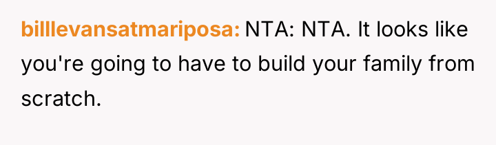 billlevansatmariposa NTA: NTA. It looks like you're going to have...