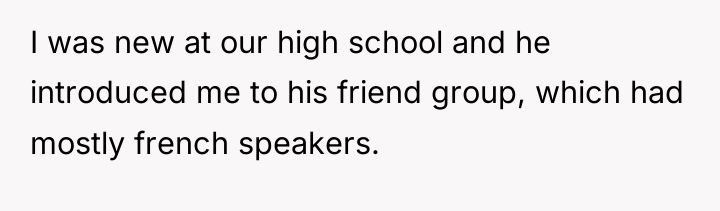 I was new at our high school and he introduced...