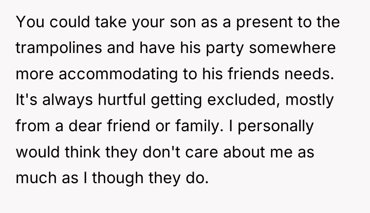 You could take your son as a present to the...