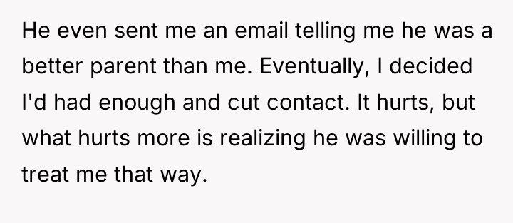 He even sent me an email telling me he was...