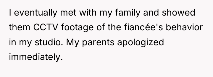 I eventually met with my family and showed them CCTV...