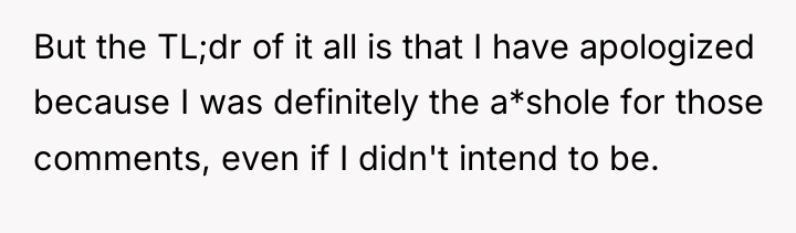 But the TL;dr of it all is that I have...