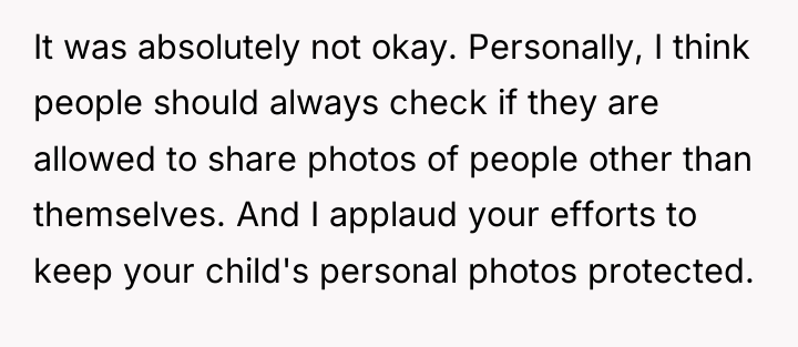 It was absolutely not okay. Personally, I think people should...
