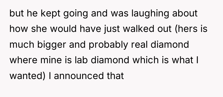 but he kept going and was laughing about how she...