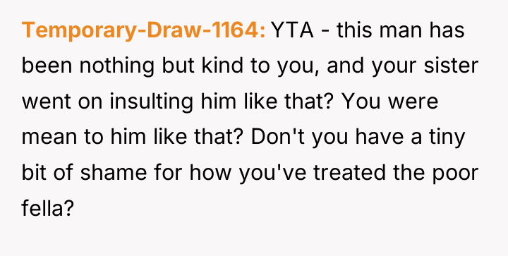 Temporary-Draw-1164 YTA - this man has been nothing but kind...