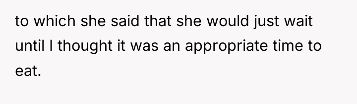to which she said that she would just wait until...