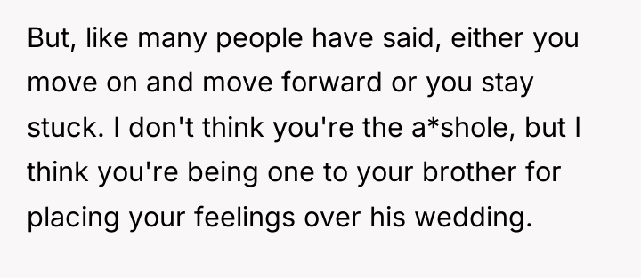 But, like many people have said, either you move on...