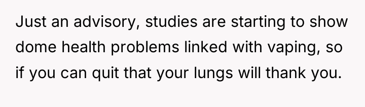 Just an advisory, studies are starting to show dome health...